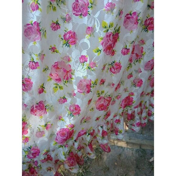 Betsey Johnson Pink and White Ruffled Mini Dress - Picture 5 of 9